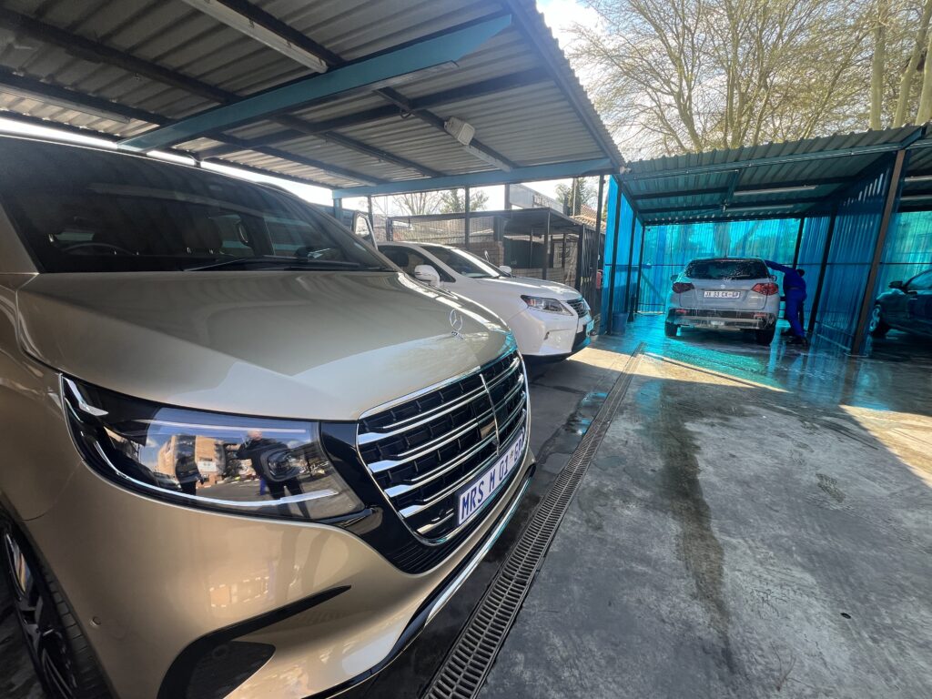 Close-Up of Mercedes-Benz After Aqua Dazzle Signature Wash